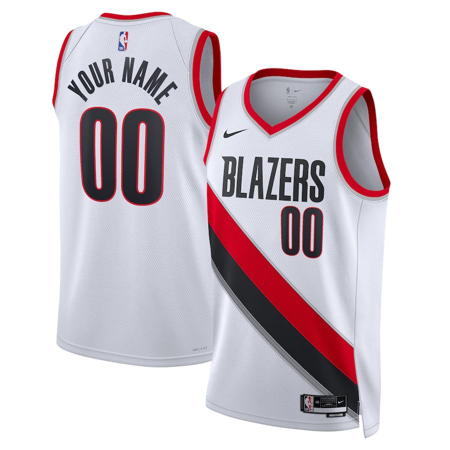 Men Portland Trail Blazers Nike White Association Edition 2022-23 Swingman Custom NBA Jersey